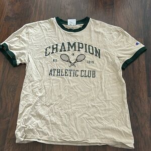 Men’s Champion Athletic Club Ringer Tee Size L